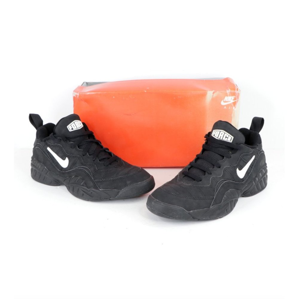 NOS Vintage 90s Nike Air Tenacity Low Basketball Shoes Sneakers Black - Picture 1 of 10